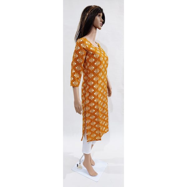 Women Cotton Kurta Inbuilt Padded Breast Cover Design 19