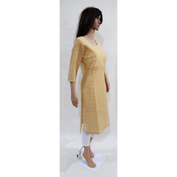 Women Cotton Kurta Inbuilt Padded Breast Cover Design 20