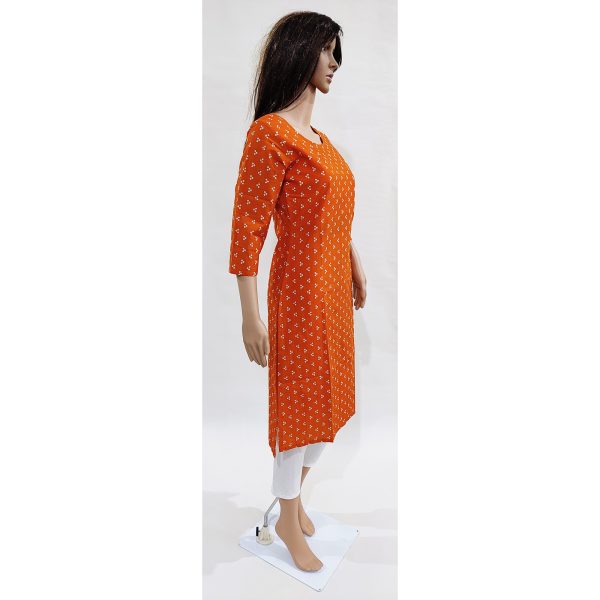 Women Cotton Kurta Inbuilt Padded Breast Cover Design 27