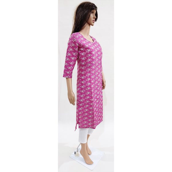 Women Cotton Kurta Inbuilt Padded Breast Cover Design 9