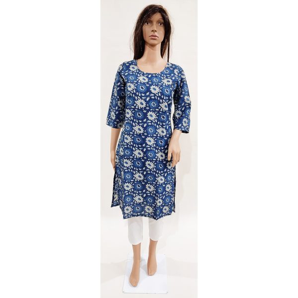 Women Cotton Kurta Inbuilt Padded Breast Cover Design 2 - Image 2