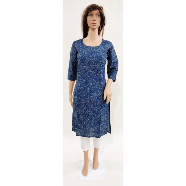 Women Cotton Kurta Inbuilt Padded Breast Cover Design 5 - Image 2