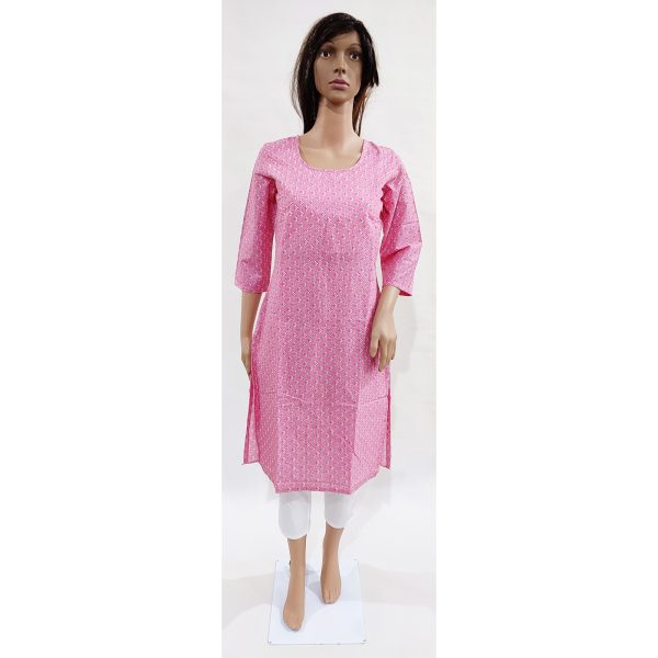 Women Cotton Kurta Inbuilt Padded Breast Cover Design 6 - Image 2