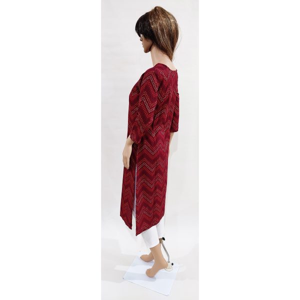 Women Cotton Kurta Inbuilt Padded Breast Cover Design 11 - Image 3