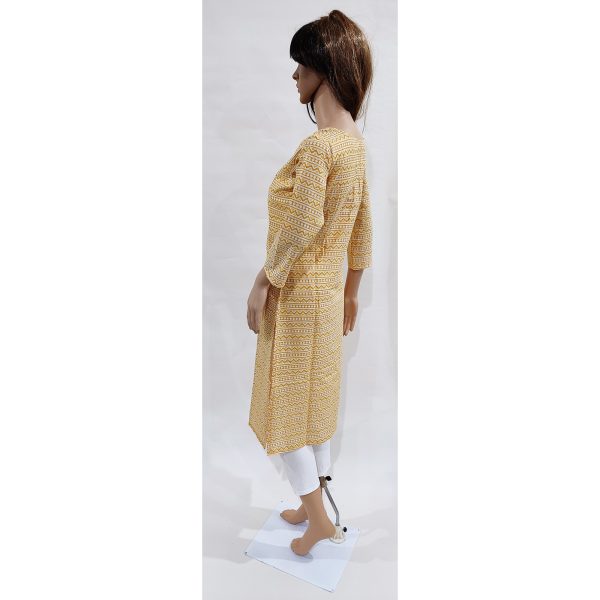 Women Cotton Kurta Inbuilt Padded Breast Cover Design 20 - Image 3