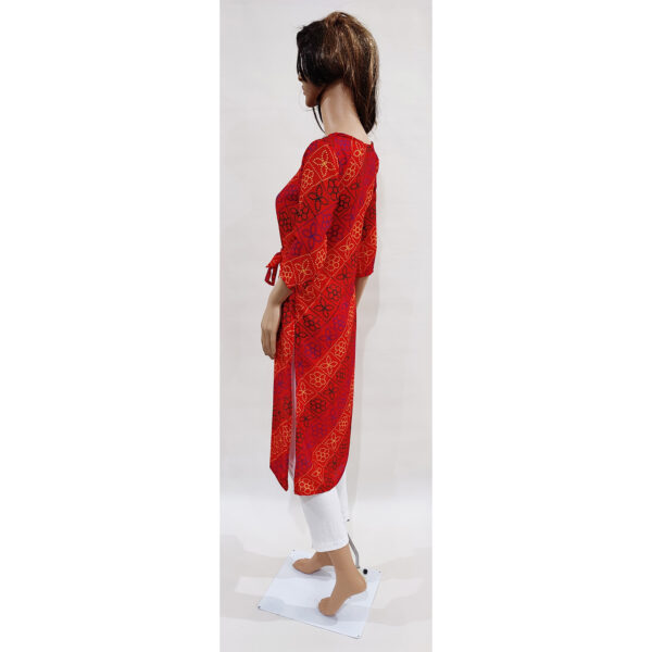 Women Kurta Inbuilt Fabric Belt Design 39 - Image 3