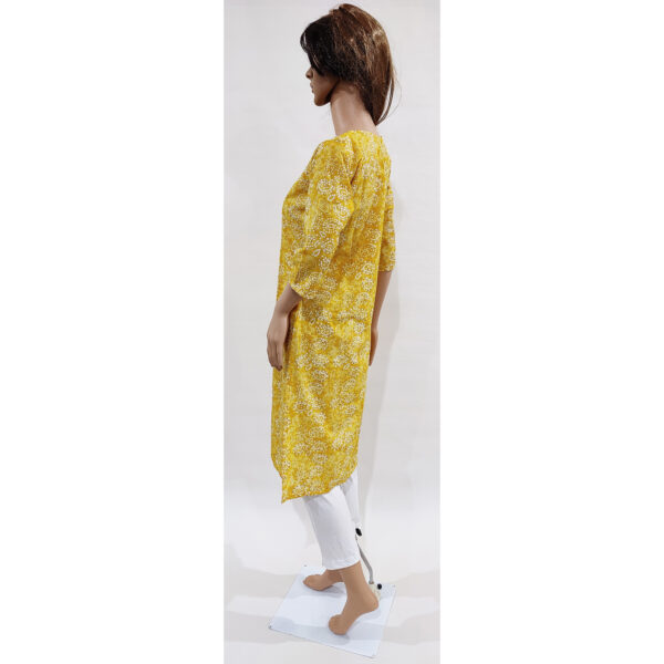 Women Cotton Kurta Gold Foil Design 43 - Image 3