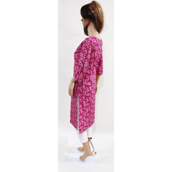 Women Cotton Kurta Inbuilt Padded Breast Cover Design 7 - Image 3