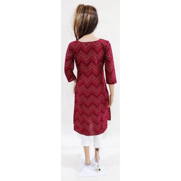 Women Cotton Kurta Inbuilt Padded Breast Cover Design 11 - Image 4