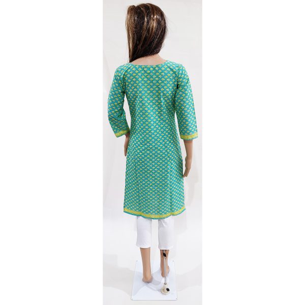 Women Cotton Kurta Inbuilt Padded Breast Cover Design 15 - Image 4