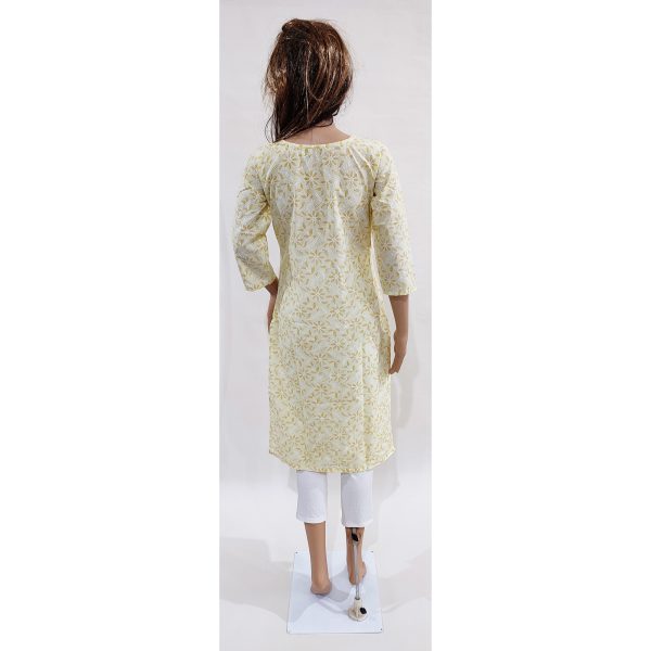 Women Cotton Kurta Inbuilt Padded Breast Cover Design 21 - Image 4