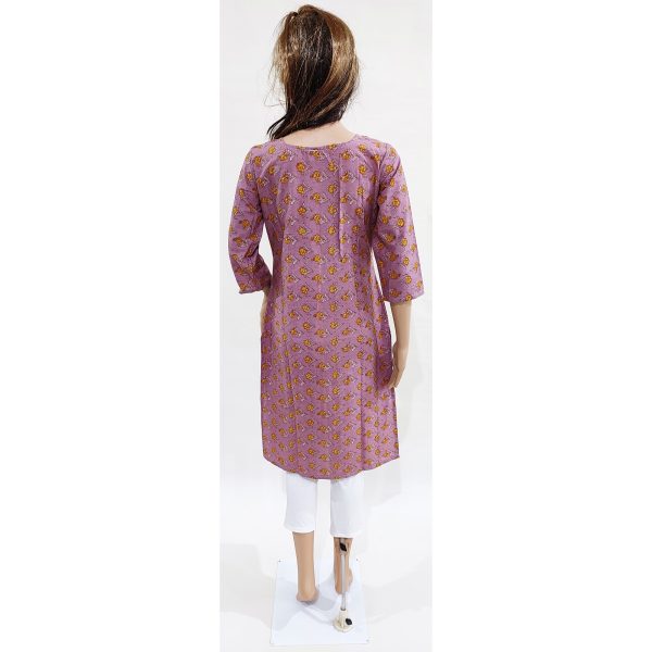 Women Cotton Kurta Inbuilt Padded Breast Cover Design 10 - Image 4