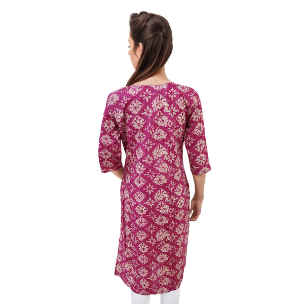 Women Cotton Kurta Kantha Design 106 - Image 2