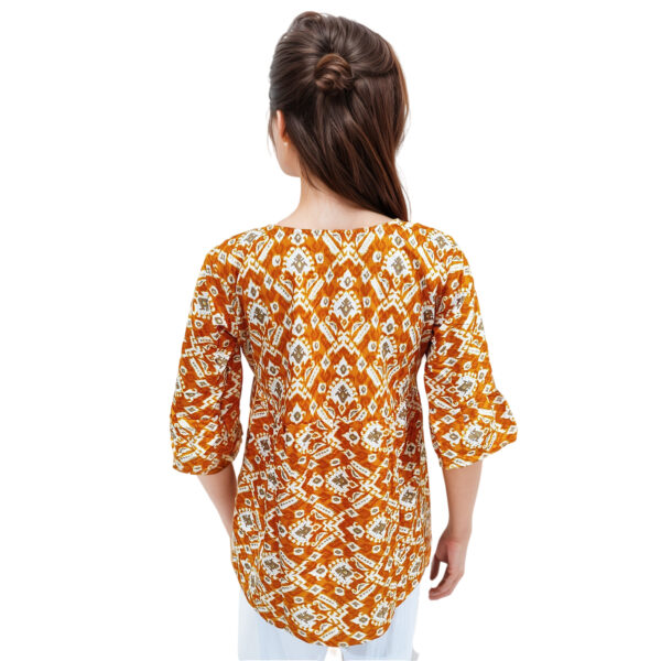 Women Rayon Top Gold Foil Design 8 - Image 2