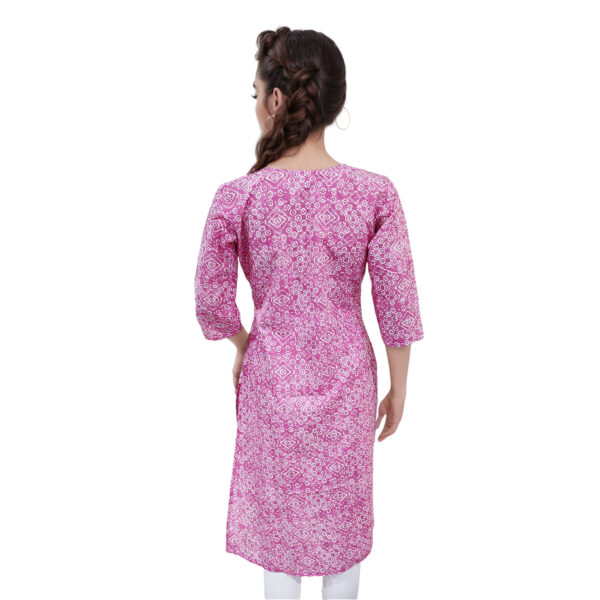 Women Cotton Kurta Gold Foil Design 78 - Image 2