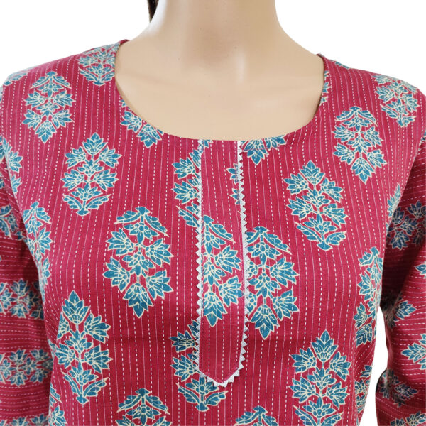 Women Cotton Kurta Kantha Design 108 - Image 3