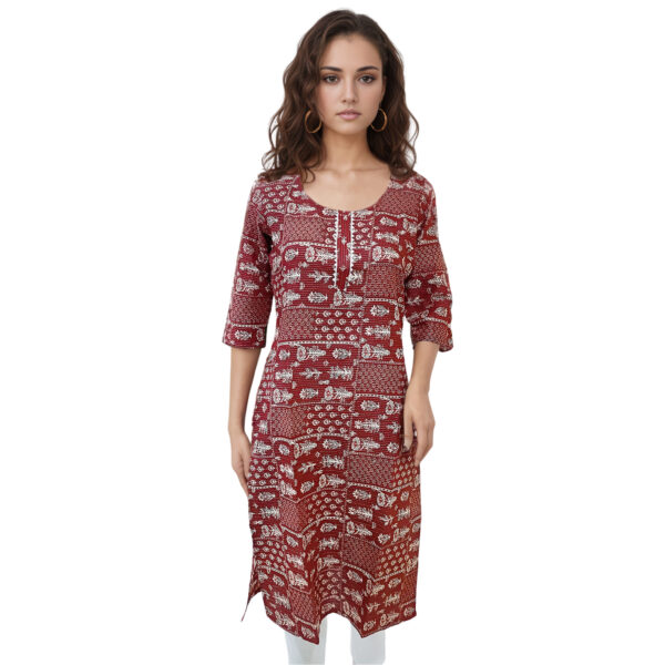 Women Cotton Kurta Kantha Design 98