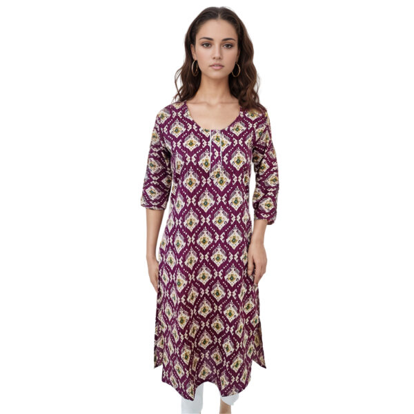 Women Cotton Kurta Kantha Design 105