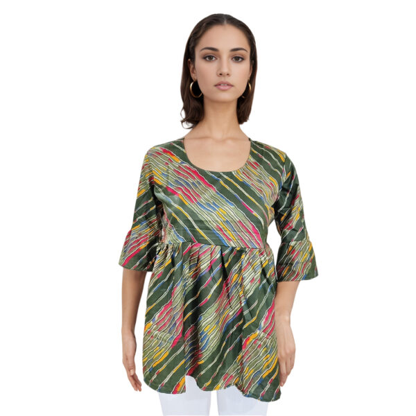 Women Rayon Top Gold Foil Design 46